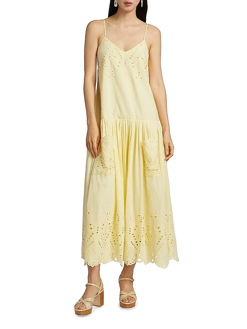 Martin Eyelet Cotton Maxi Dress