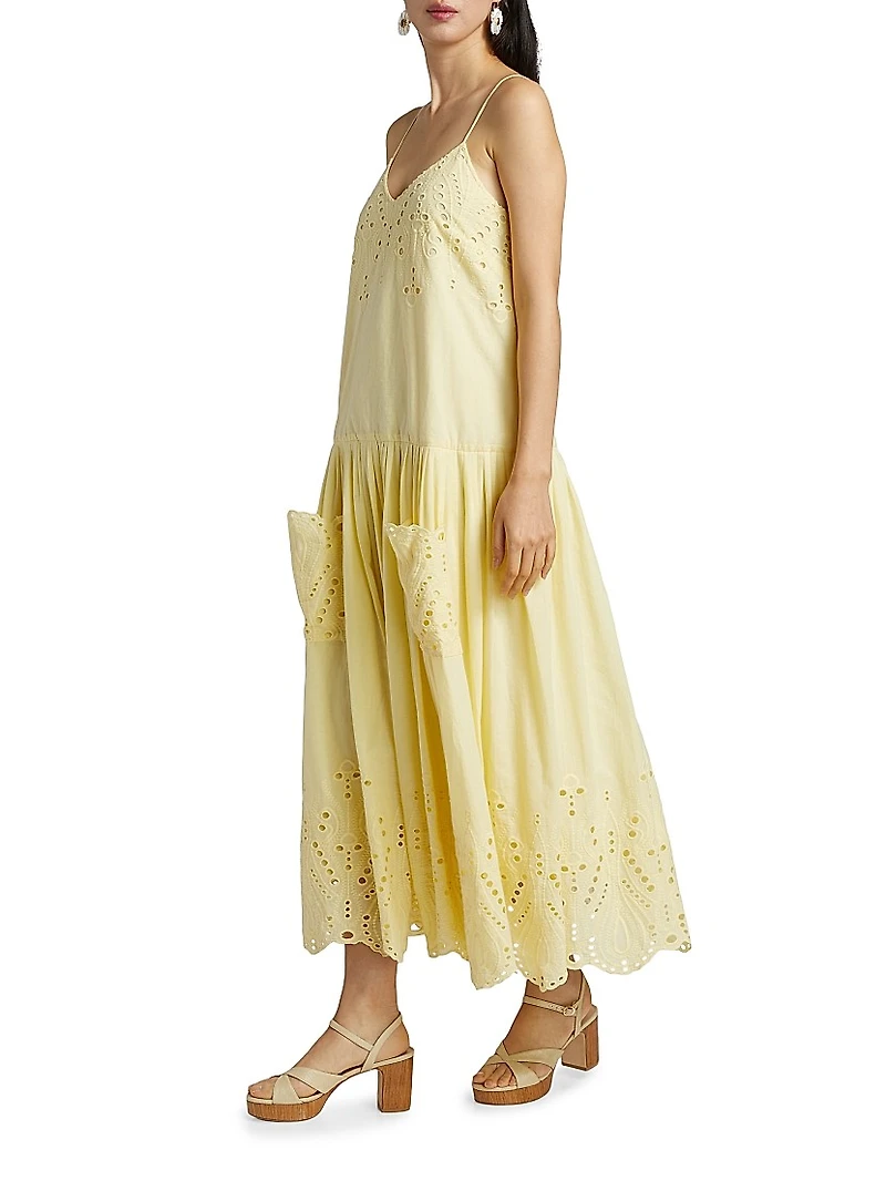 Martin Eyelet Cotton Maxi Dress