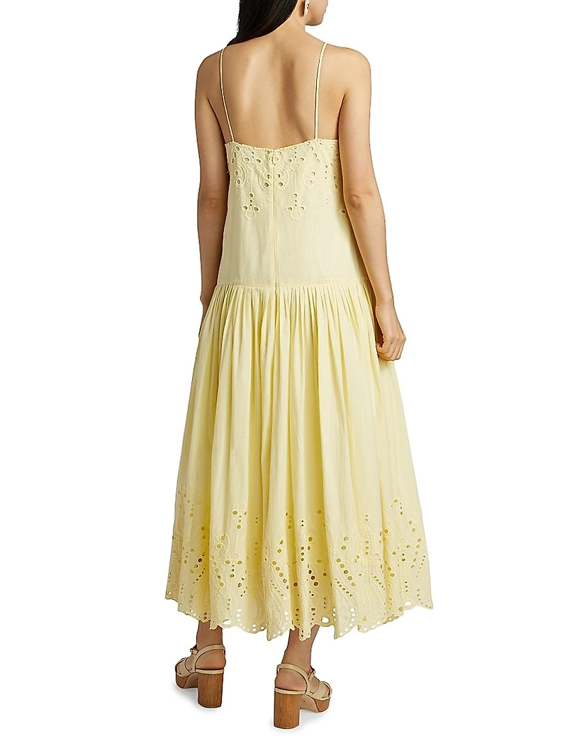 Martin Eyelet Cotton Maxi Dress