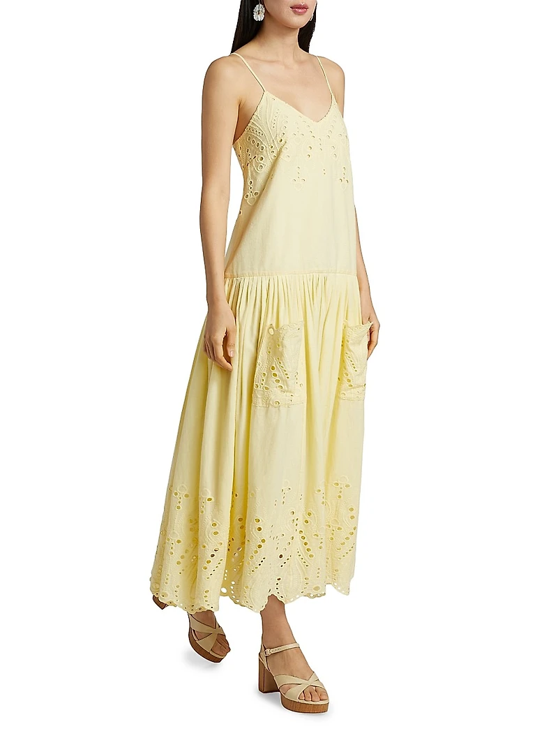 Martin Eyelet Cotton Maxi Dress