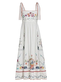 Stefy Floral Cotton Midi-Dress