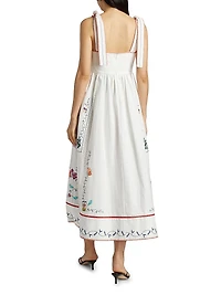 Stefy Floral Cotton Midi-Dress