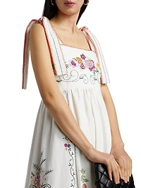 Stefy Floral Cotton Midi-Dress