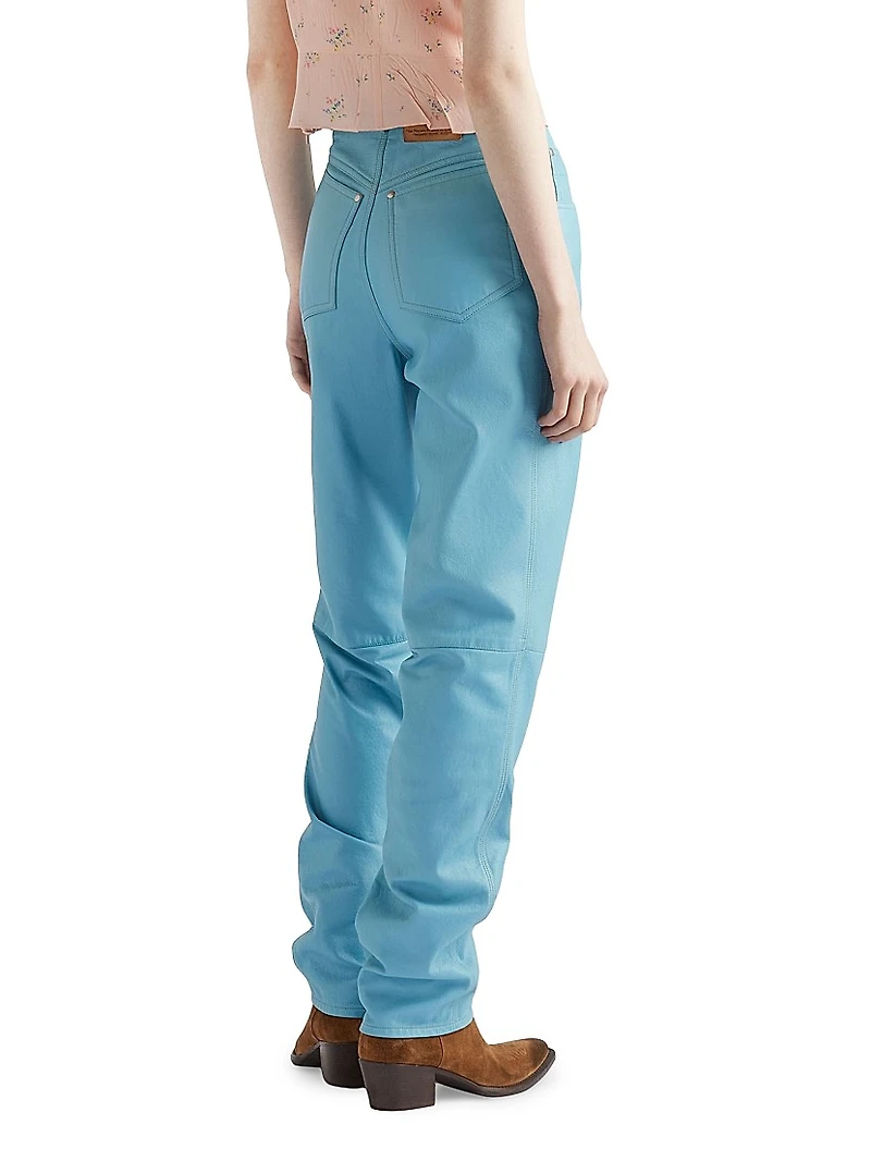 Five-Pocket Nappa Leather Pants