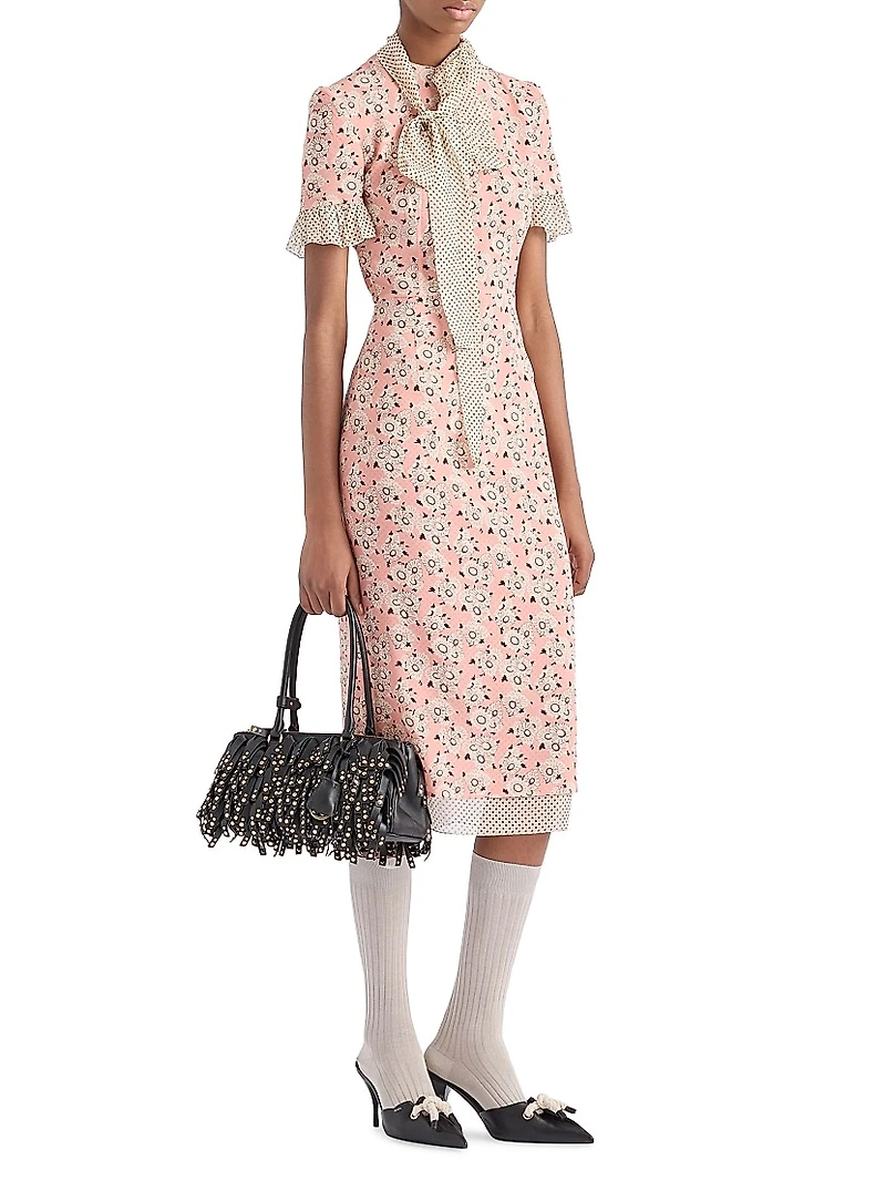 Printed Stretch Georgette Dress