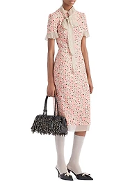 Printed Stretch Georgette Dress
