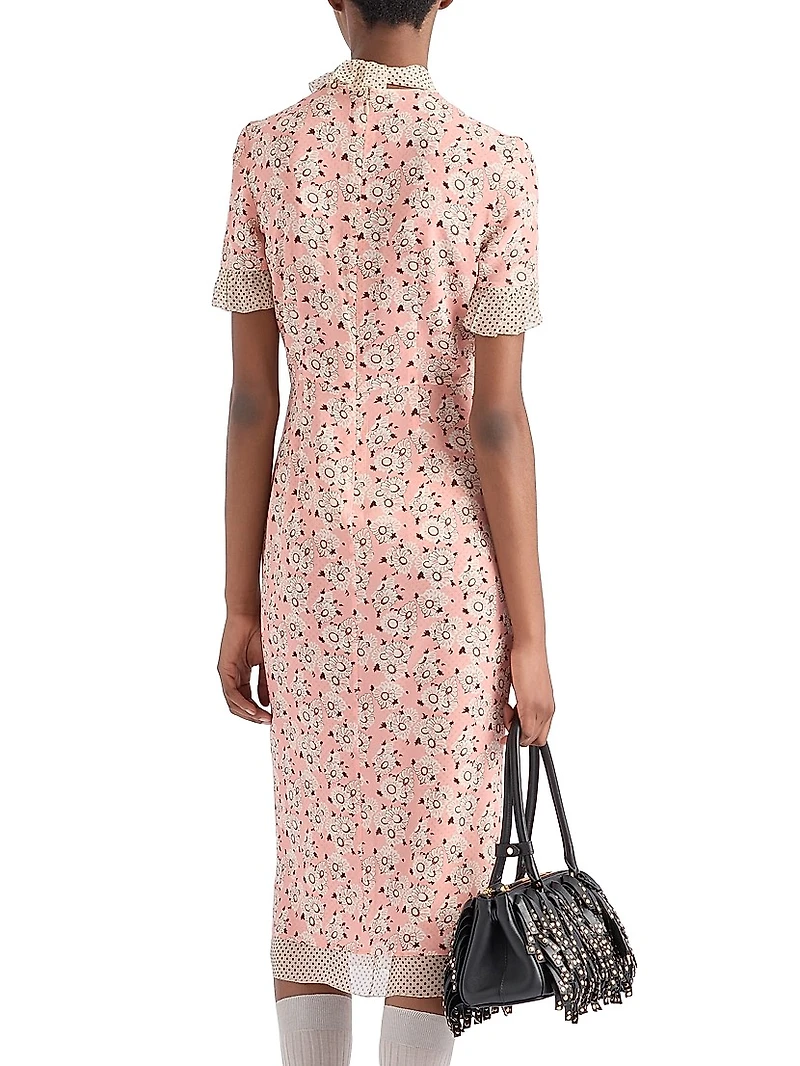 Printed Stretch Georgette Dress