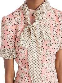 Printed Stretch Georgette Dress