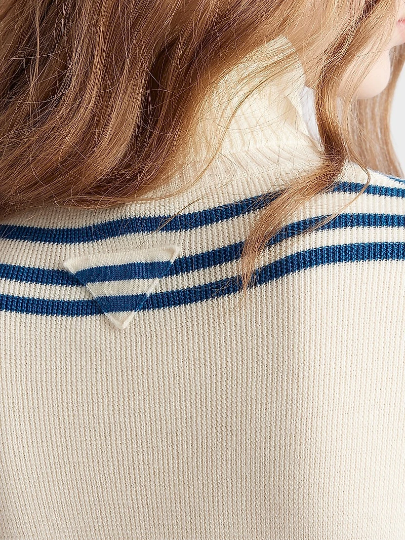 Striped Wool Turtleneck Sweater