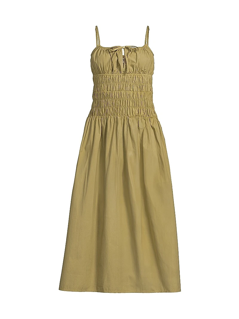 Hello Sunshine Russo Smocked Midi-Dress