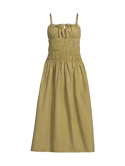 Hello Sunshine Russo Smocked Midi-Dress