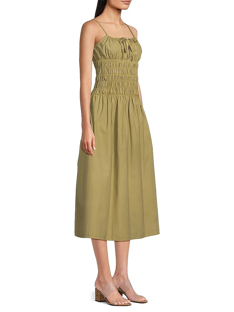 Hello Sunshine Russo Smocked Midi-Dress