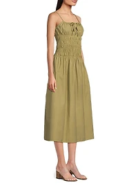 Hello Sunshine Russo Smocked Midi-Dress