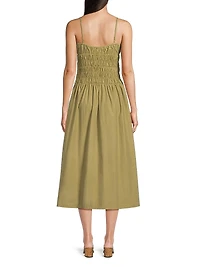 Hello Sunshine Russo Smocked Midi-Dress