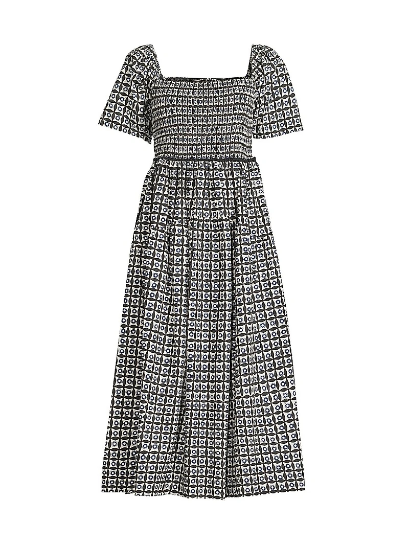 Hello Sunshine Cassani Geometric Midi-Dress
