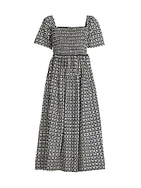 Hello Sunshine Cassani Geometric Midi-Dress