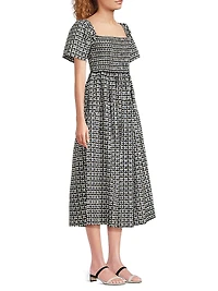 Hello Sunshine Cassani Geometric Midi-Dress