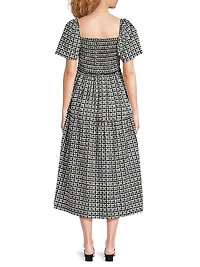 Hello Sunshine Cassani Geometric Midi-Dress
