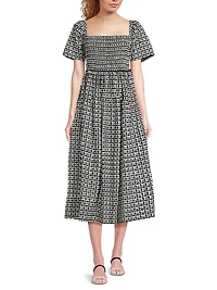 Hello Sunshine Cassani Geometric Midi-Dress