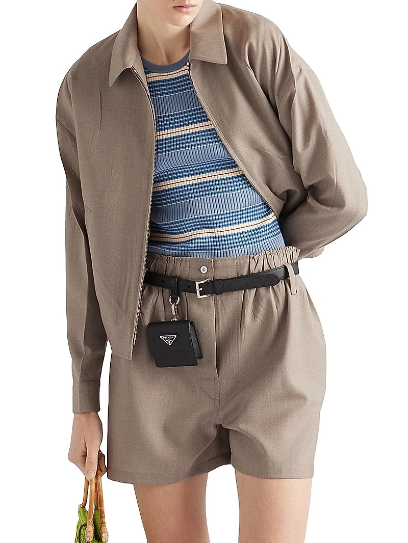 Striped Stretch Cotton Knit Top