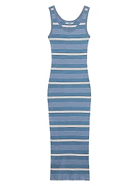 Striped Stretch Cotton Dress