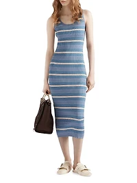 Striped Stretch Cotton Dress