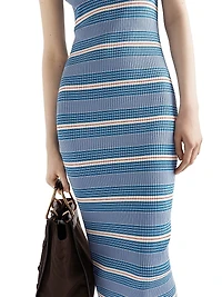 Striped Stretch Cotton Dress