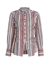 Jilla Striped Button-Front Shirt