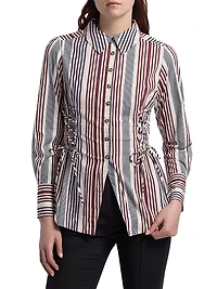 Jilla Striped Button-Front Shirt
