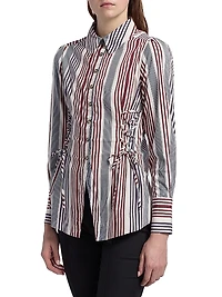Jilla Striped Button-Front Shirt