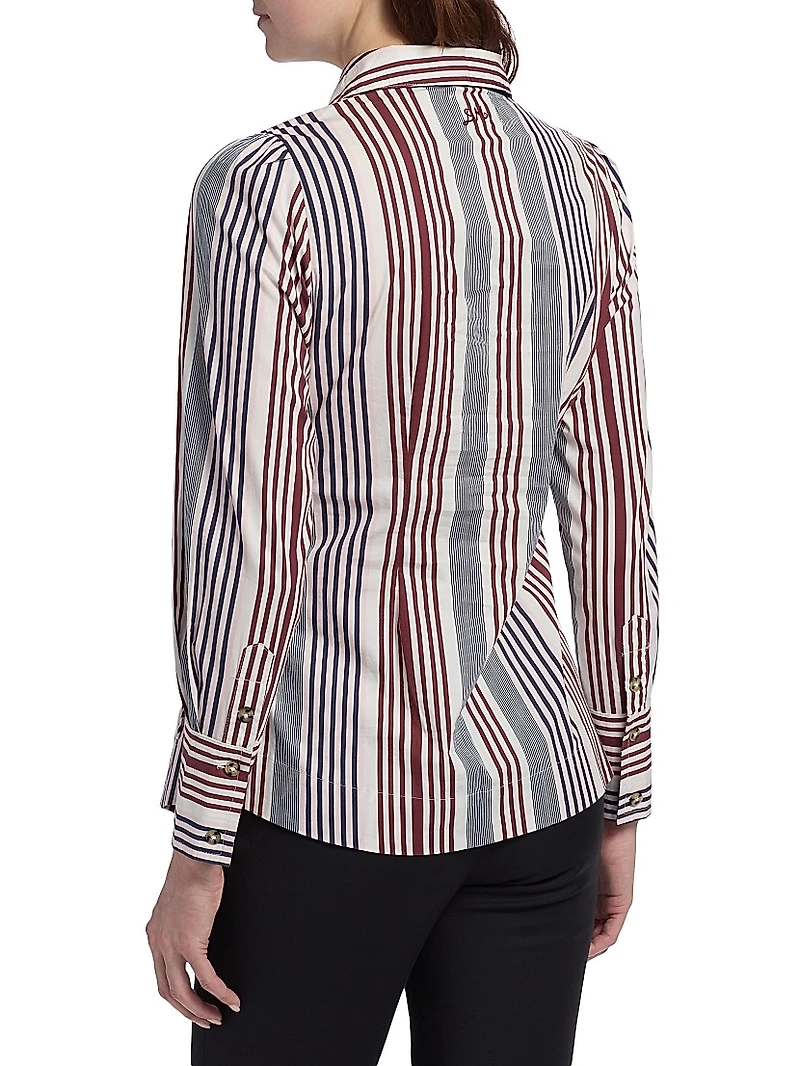 Jilla Striped Button-Front Shirt
