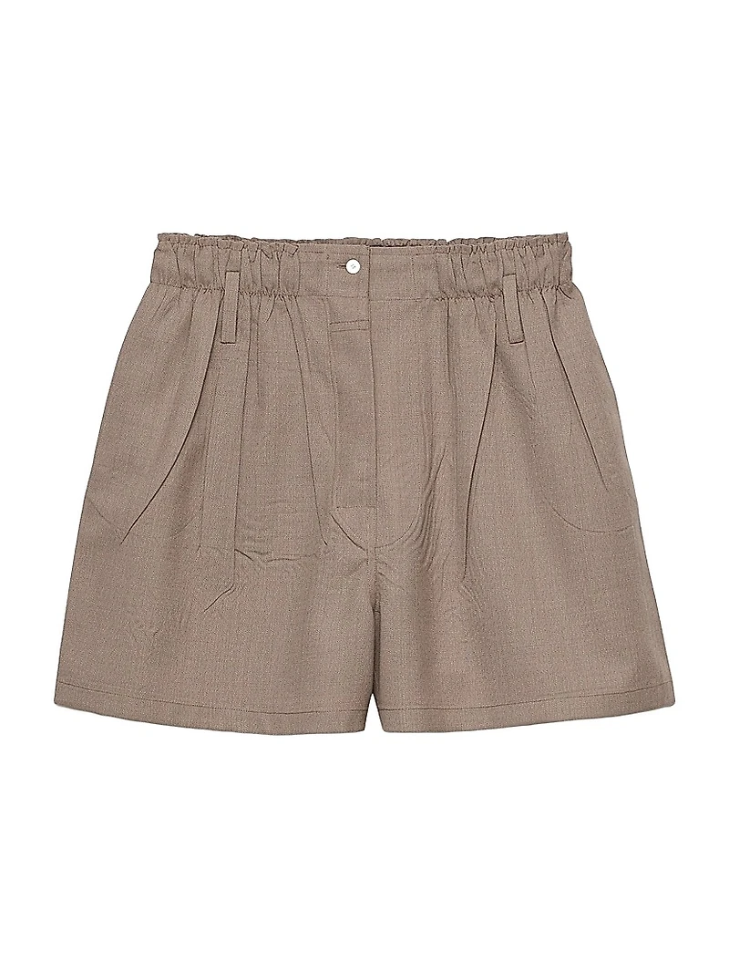 Mouliné Wool Shorts