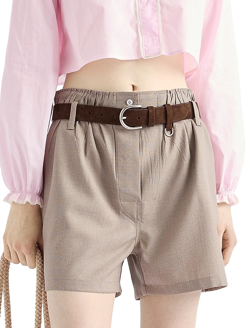 Mouliné Wool Shorts