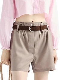 Mouliné Wool Shorts