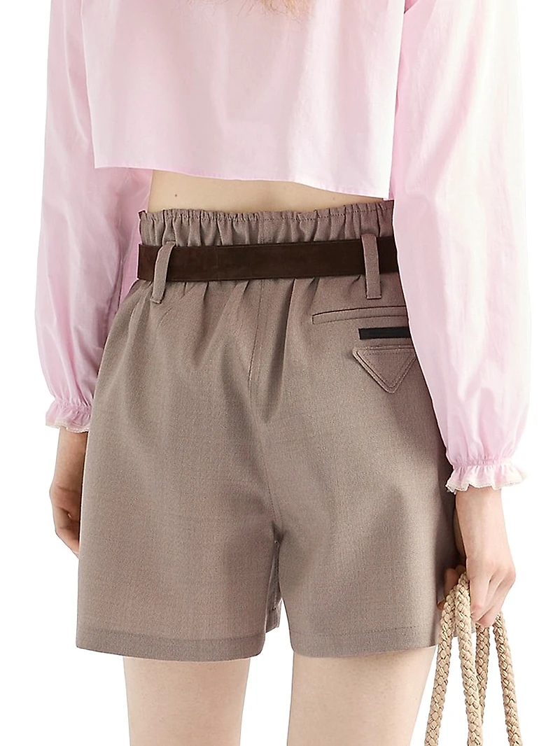 Mouliné Wool Shorts