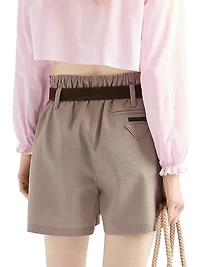 Mouliné Wool Shorts