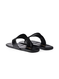Brushed Leather Thong Sandals