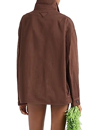 Old Gabardine Cotton Shirt Jacket