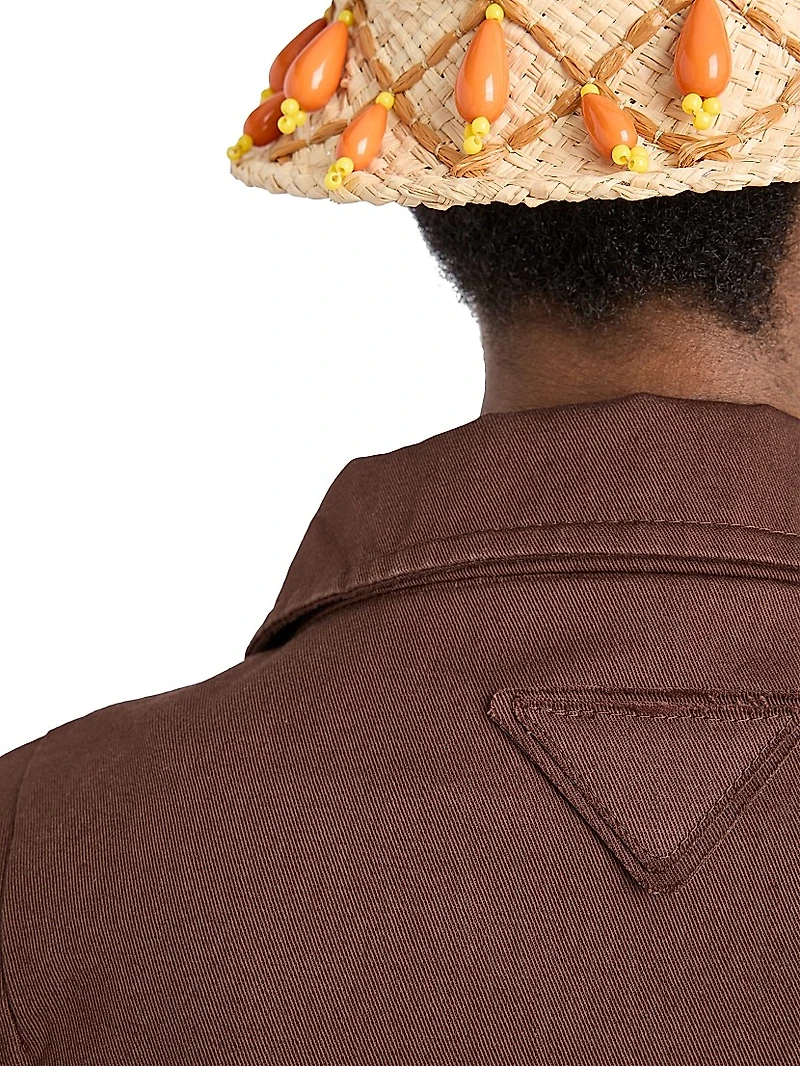 Old Gabardine Cotton Shirt Jacket