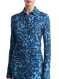 Claudia Button-Front Midi-Dress