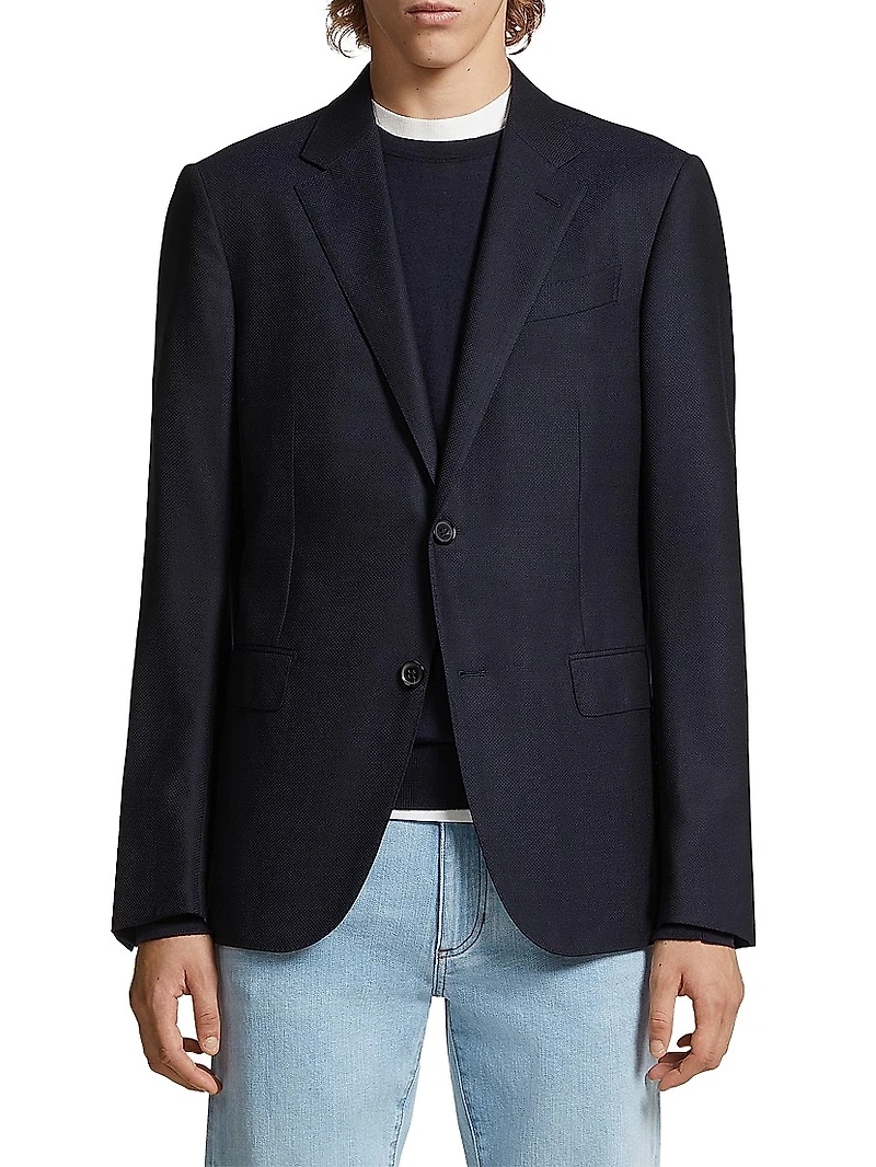 Trofeo Comfort Stretch Wool and Silk Jacket