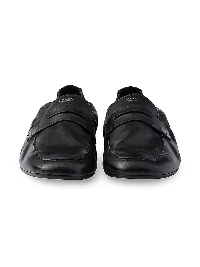 Men's Shuffle Antiqued Leather Loafers