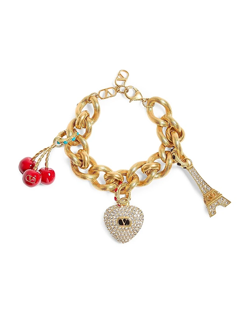 Chez Valentino Bracelet in Metal, Enamel and Swarovski® Crystals