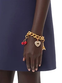 Chez Valentino Bracelet in Metal, Enamel and Swarovski® Crystals