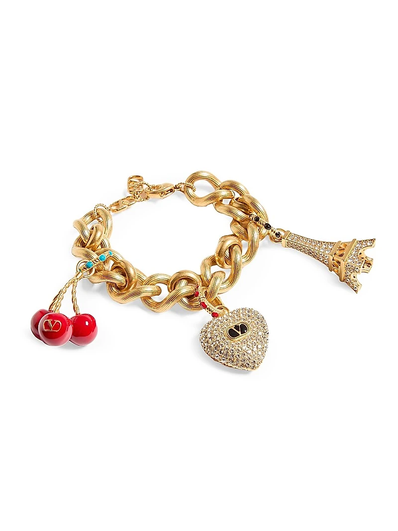 Chez Valentino Bracelet in Metal, Enamel and Swarovski® Crystals