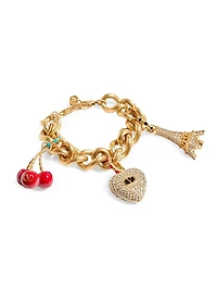 Chez Valentino Bracelet in Metal, Enamel and Swarovski® Crystals