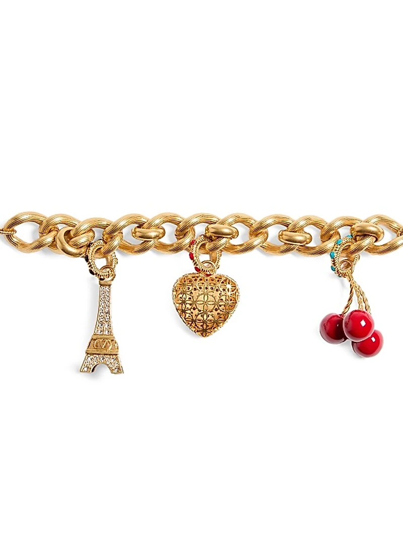 Chez Valentino Bracelet in Metal, Enamel and Swarovski® Crystals