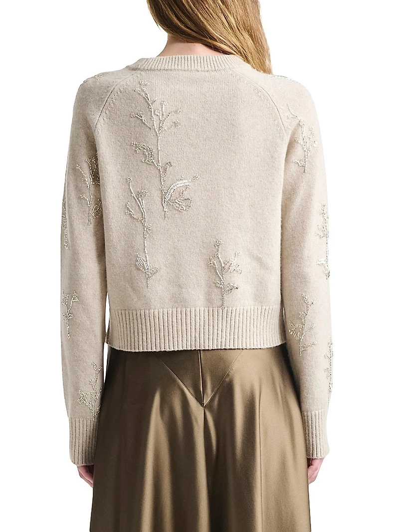Paulie Floral Beaded Sweater