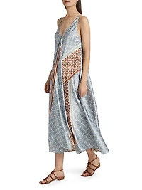 Nellie Satin Midi-Dress