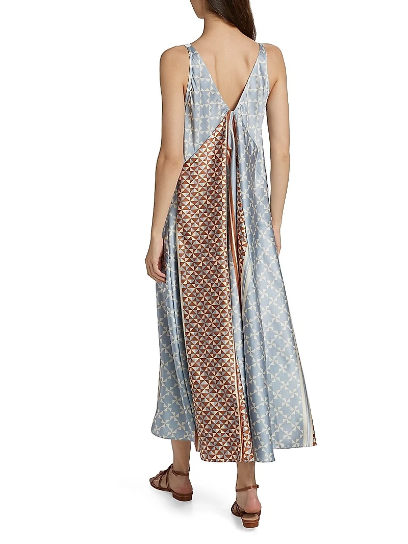 Nellie Satin Midi-Dress